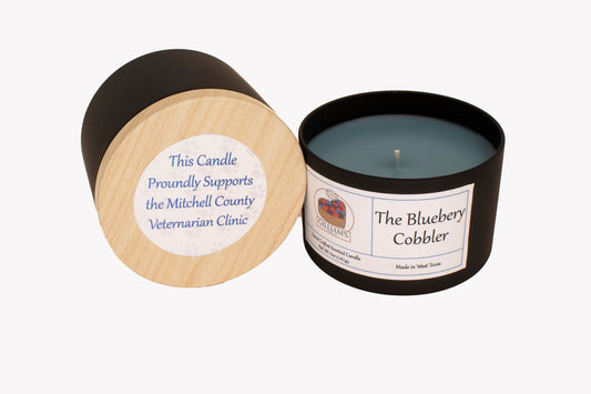 "The Blueberry Cobbler" candle tin size